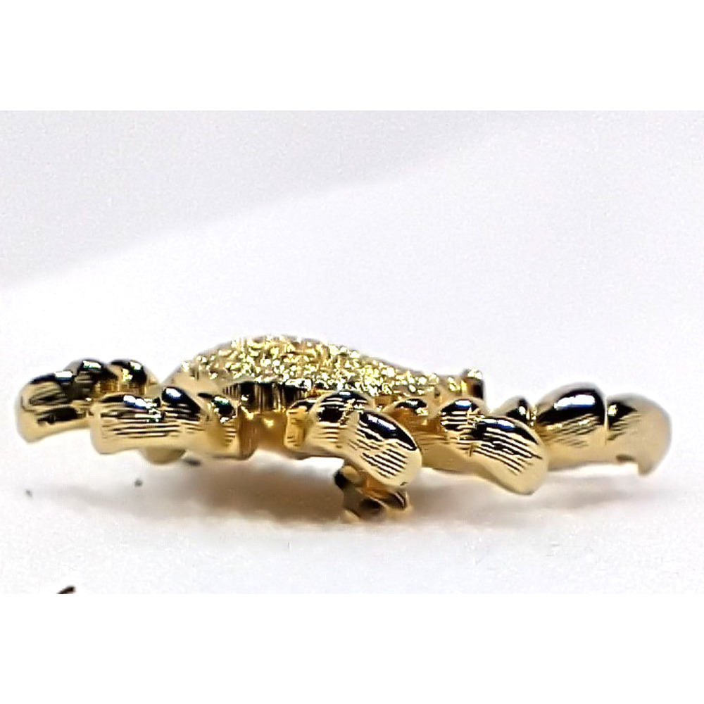 Gold Tone Figural Crab Brooch Pin Nautical Coastal Beach Textured Jewelry - Picture 10 of 12
